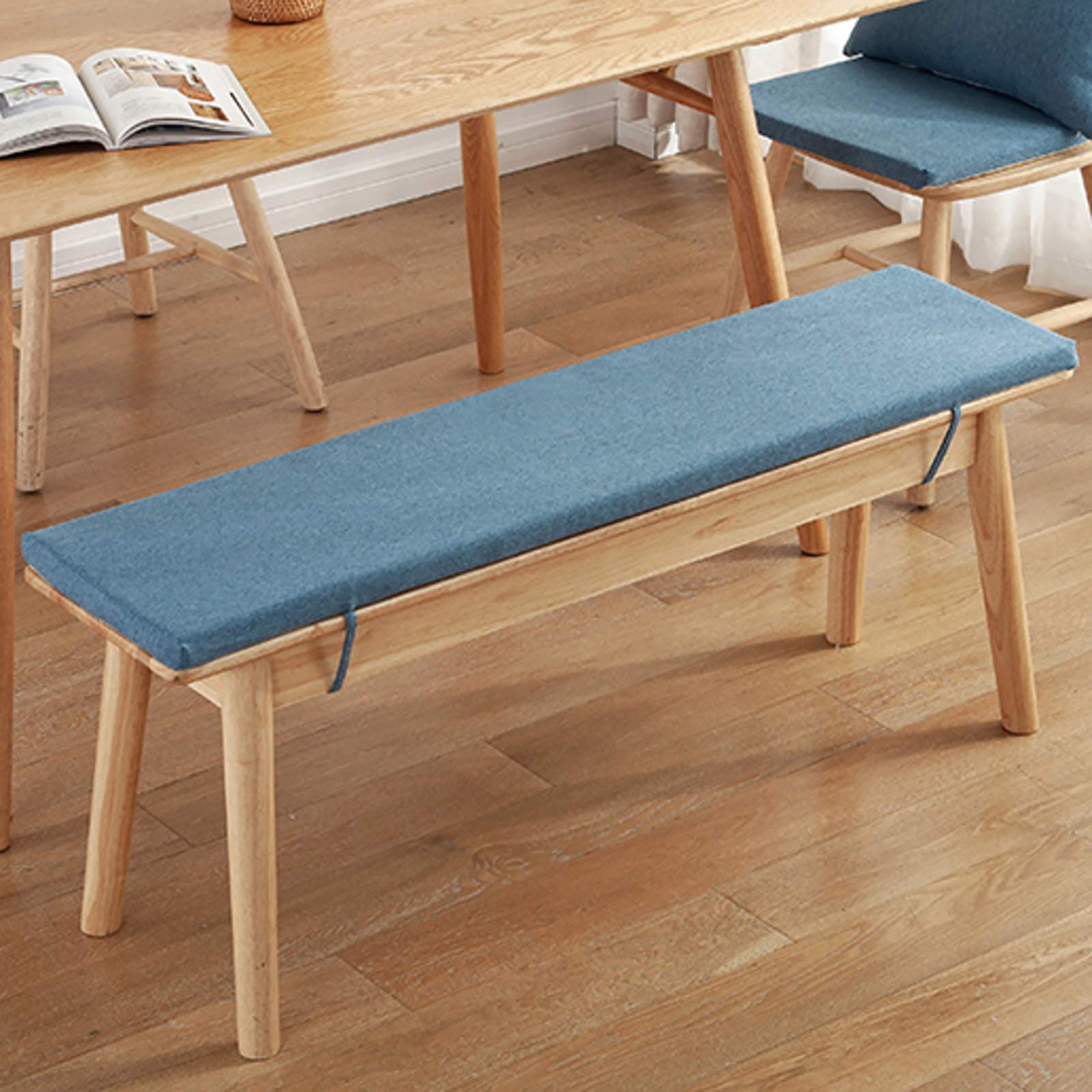 Coussin de chaise extérieur pour sublimer votre balançoire de balcon en lin bleu
