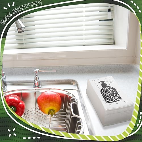 Vista 46 de Yexiya 200 toallas de papel desechables para invitados, toallas de mano desechables para baño, servilletas decorativas de baño para tocador, boda