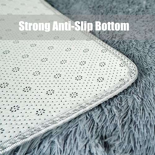 Miniatura 4 de Wlian Alfombras peludas súper suaves y esponjosas para dormitorio, lavables, peludas, antideslizantes, para dormitorio, sala de estar, habitación de