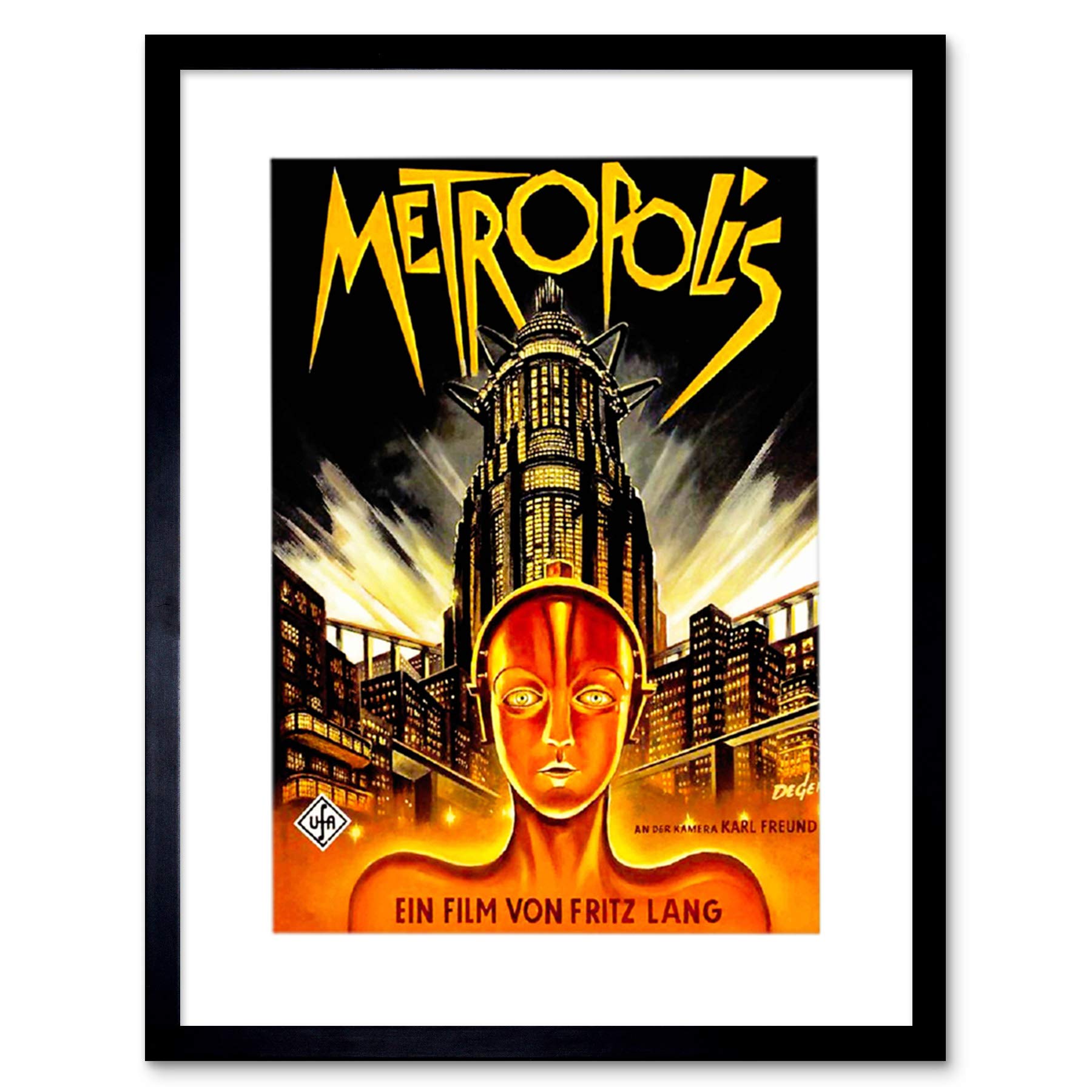 Wee Blue Coo Vintage Film Movie Metropolis 1927 Sci Fi Future Art F 86 Framed Wall Art Print
