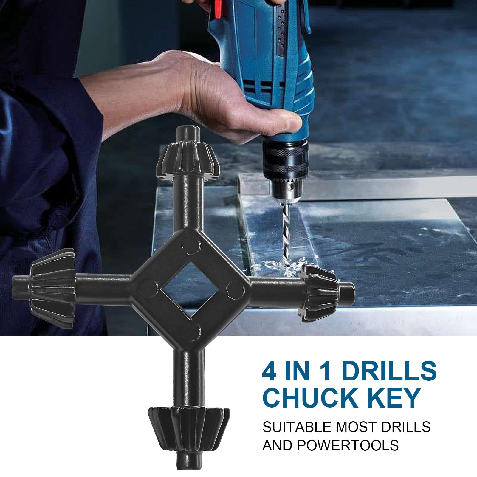 Chiave Per Mandrino Trapano 4/6/10/13/16/20mm Chiave Universale Per - Foto 4