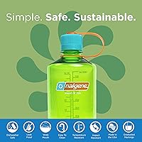 Vista 2 de Nalgene Leak Proof Tritan BPA-Free Water Bottle - 32 oz Narrow Mouth - Made in the USA for Outdoor Use & Daily Hydration (Pear)