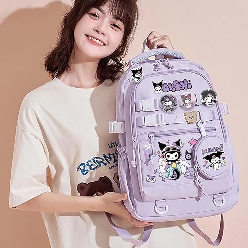 Miniatura 5 de Mochila Kawaii con 21 piezas de accesorios de dibujos animados de anime, antirrobo de viaje, estética, bolsa de regalos para el nuevo semestre con