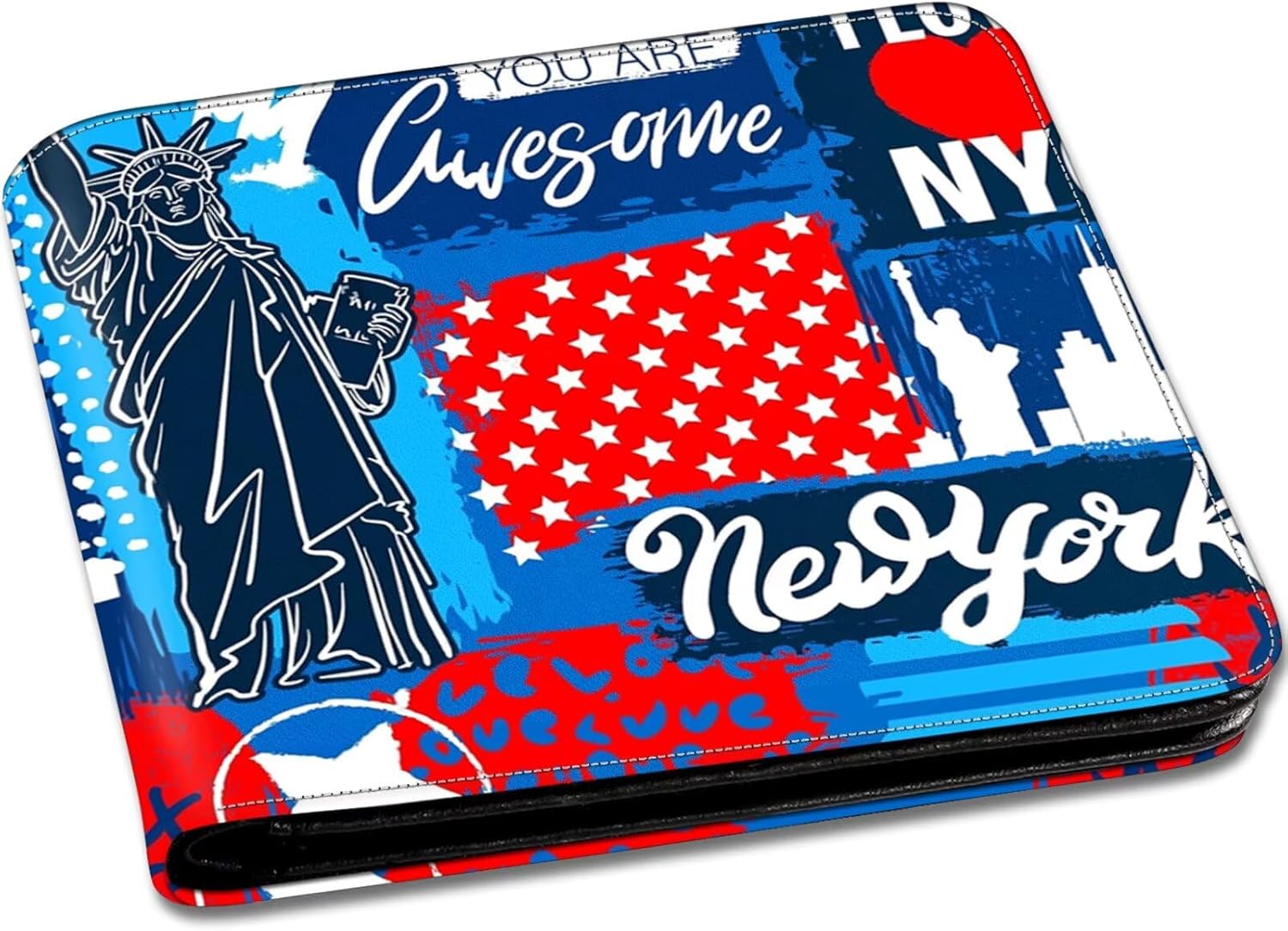 Teen Boys Cool Wallet Funny Leather Wallets Credit Id Card Cash Holder Black Rfid Blocking Zipper Cute Kawaii Aesthetic Wallets With Coin Pocket Id Window For Teen Boy Male Youth Guys Men Teenager - Image 8