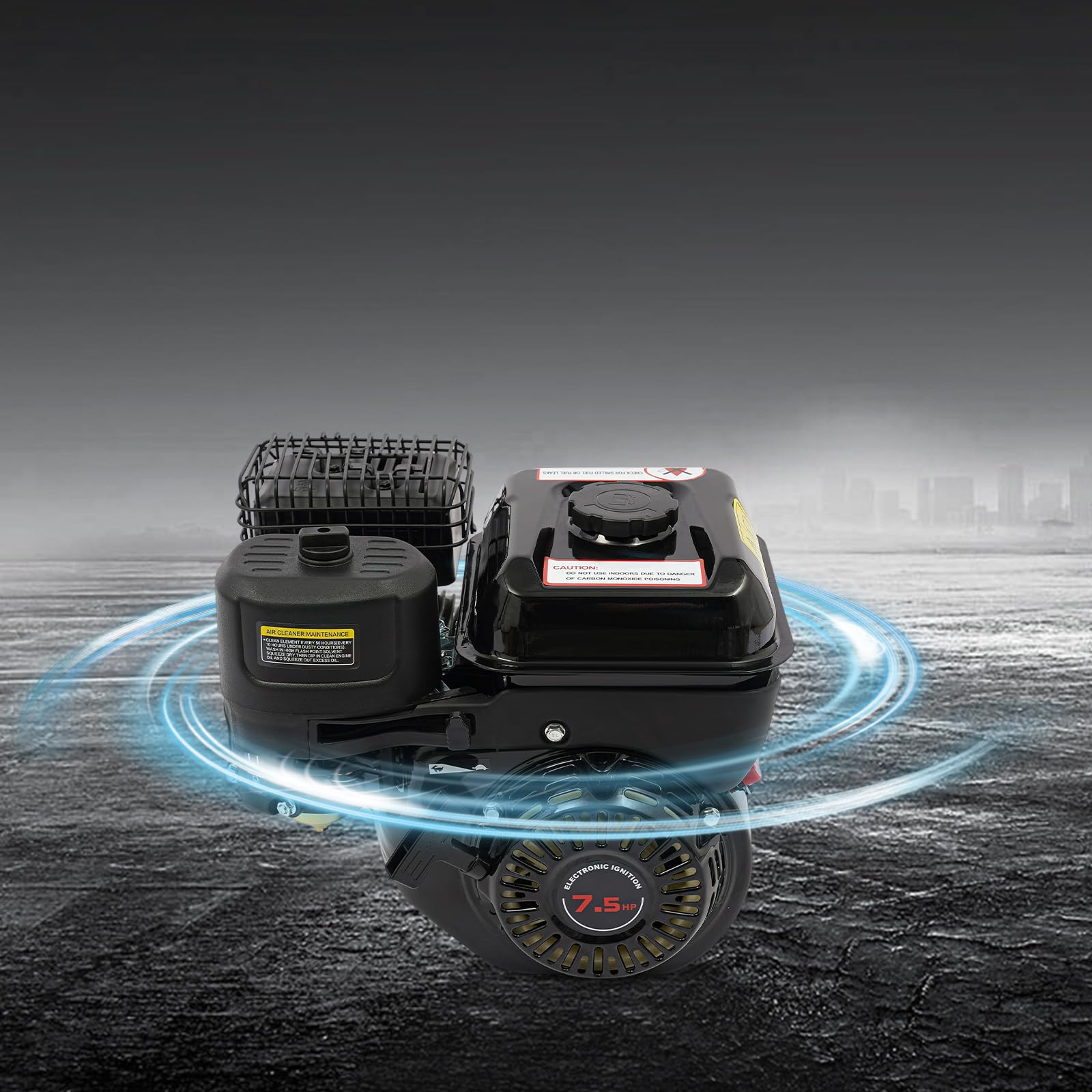 Motore a benzina da 7,5 CV, motore a 4 tempi, 3600 giri/min, motore go-kart 212 cc, cilindrata, serbatoio di carburante da 3,6 l, rilevatore di livello dell'olio per generatori, pompe dell'acqua