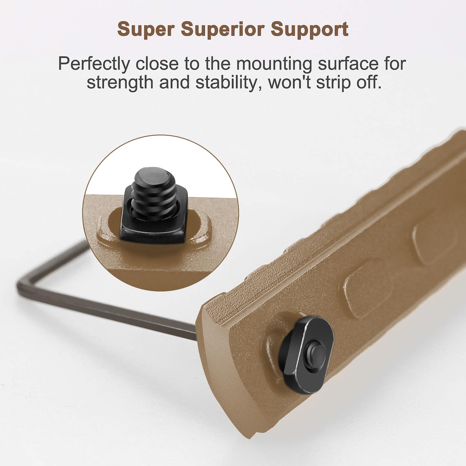 Bontok Single Picatinny Aluminum Accessory Rail Set for 3 5 7 9 11 13 Slots with 13 T-Nuts & Screws, 6 Wrench (Rounded Corner)