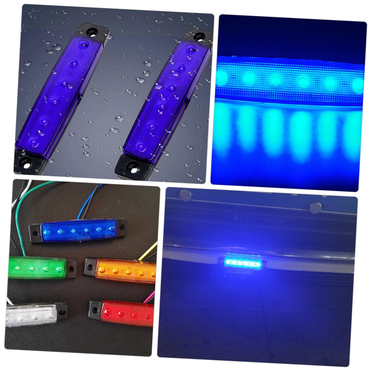 Lot De 6 Feux De Poupe LED étanches Pour Bateau - éclairage Navigation, Pont, Tableau Arrière - 12V, 30 000 Heures - ABS Marin - 3