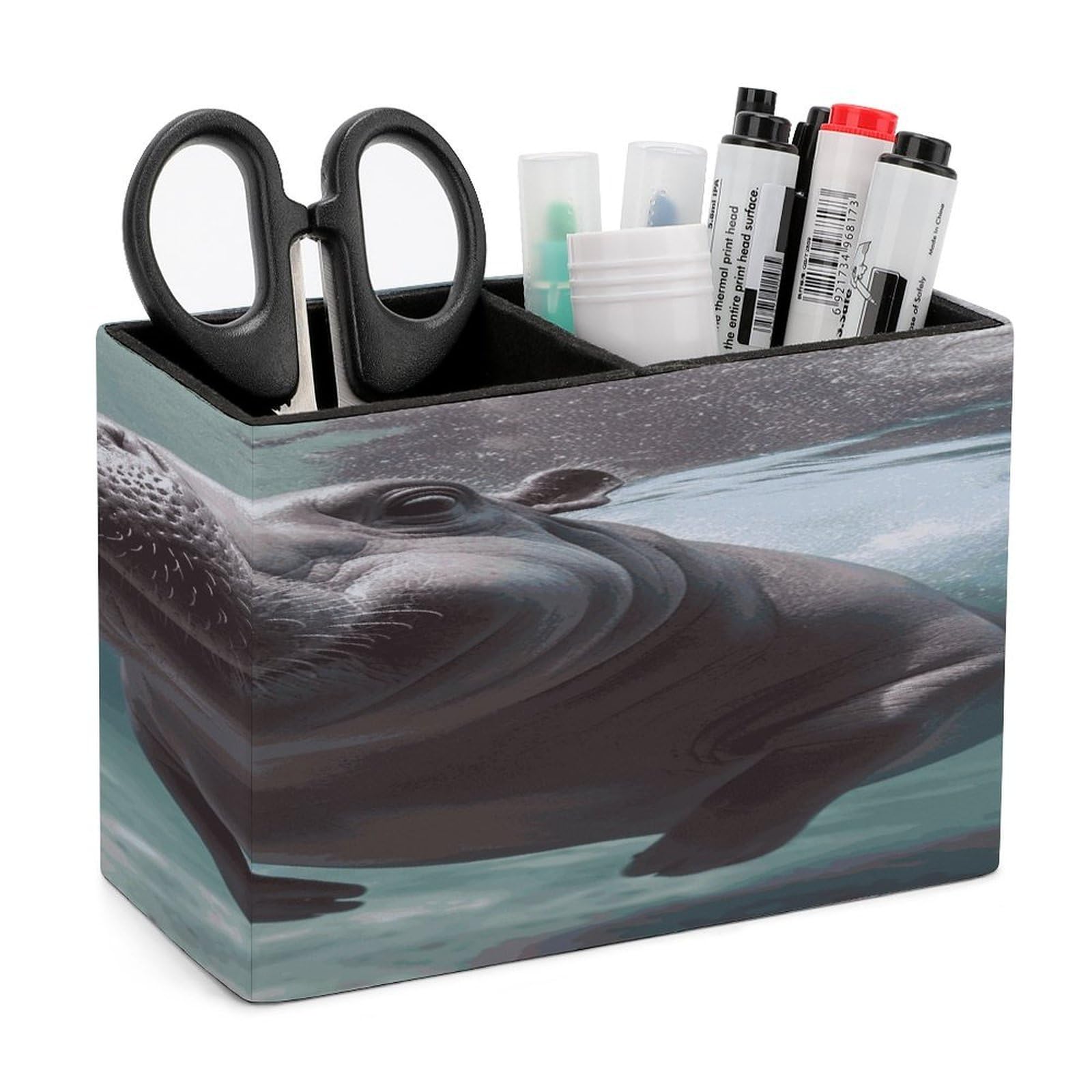 Porte-stylos en cuir pour crayons et pinceaux de maquillage de bureau