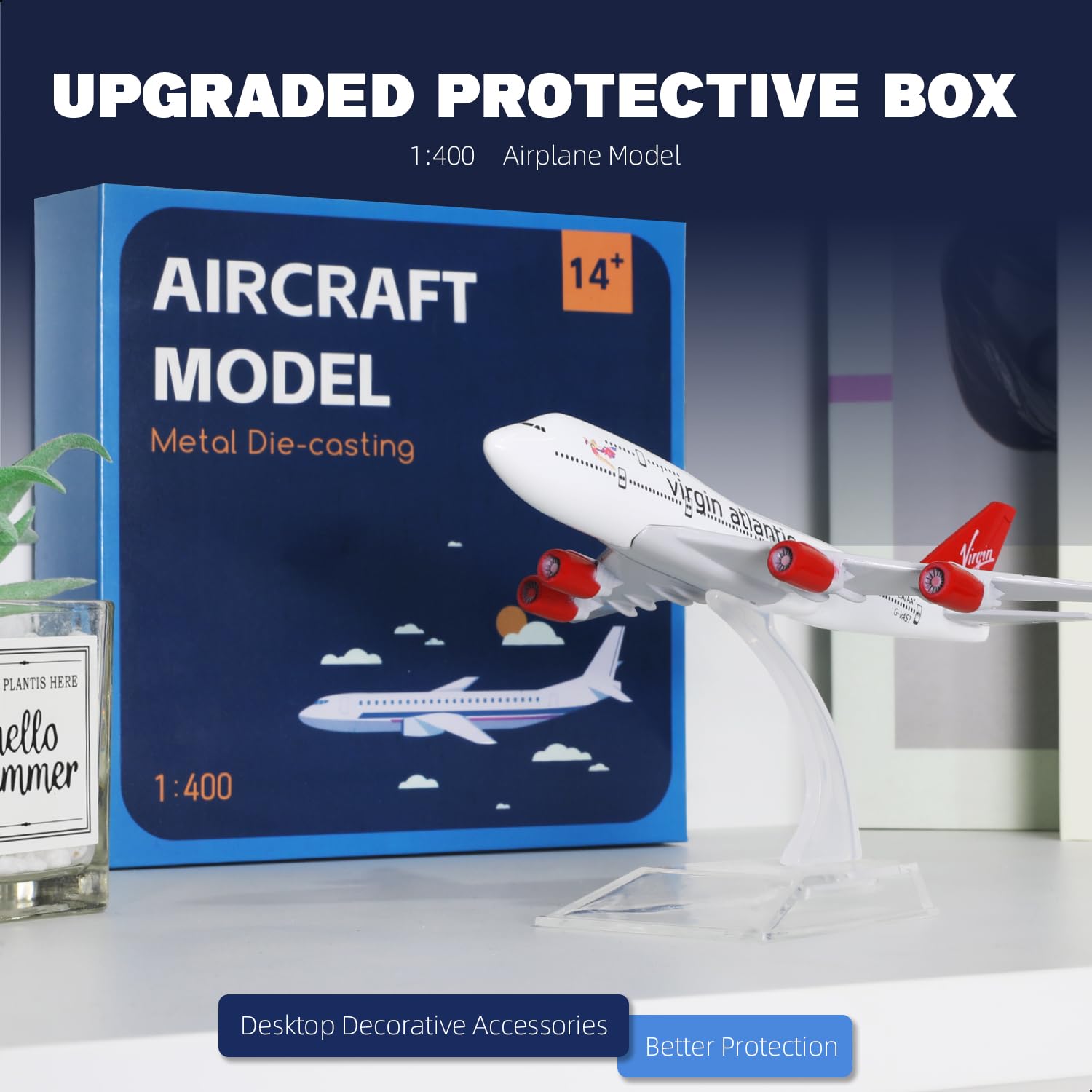 Amazon.com: QIYUMOKE 1/400 VAA Airlines 747 Alloy Plane