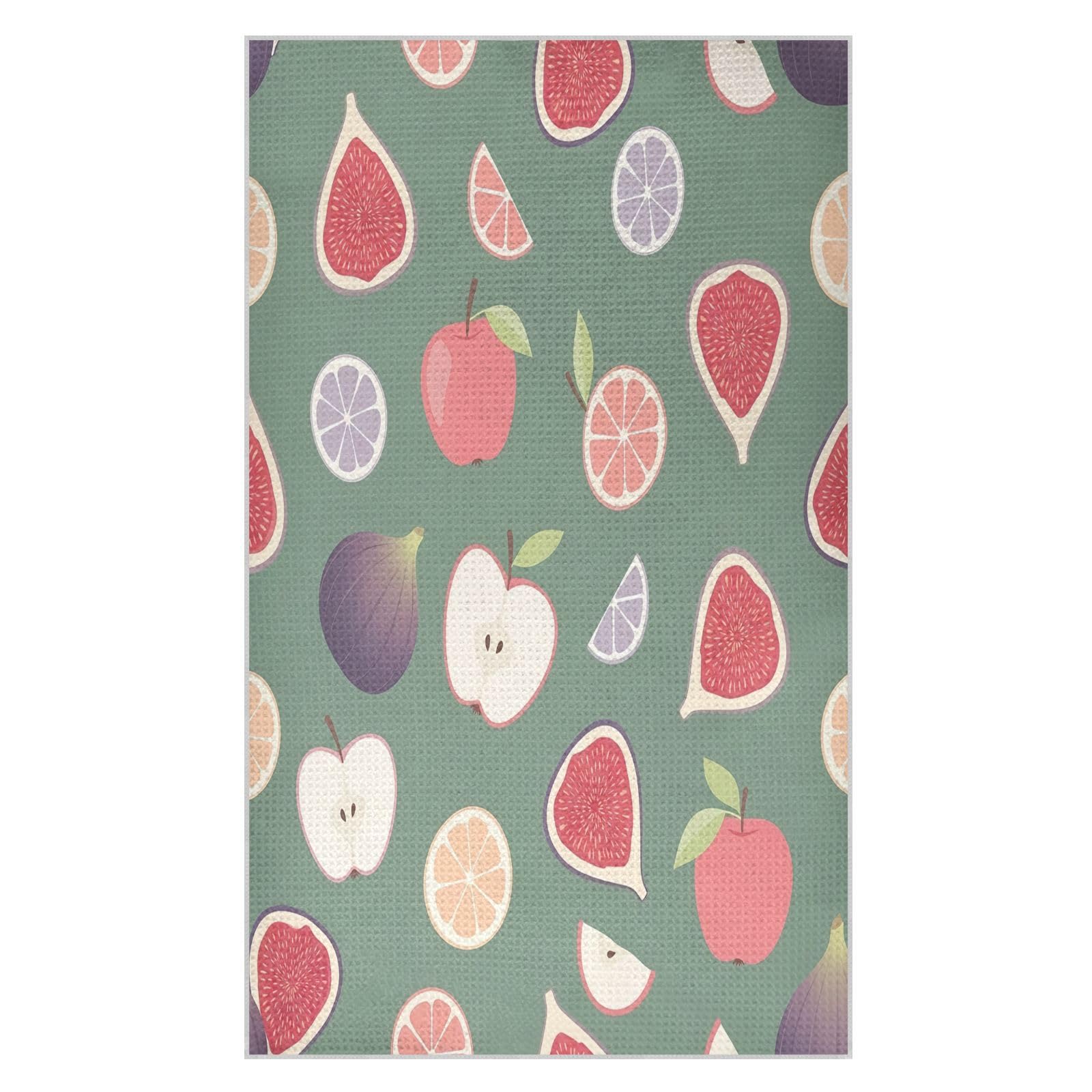 BURSTDDY Fruits Kitchen Towels,Absorbent Dish Towels 2 Pack