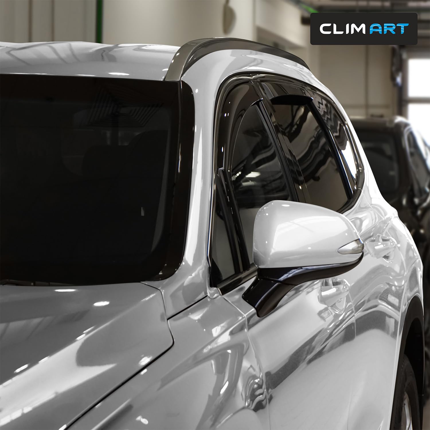 CLIM ART Windabweiser für/kompatible mit Hyundai Santa Fe 18-24 Kanal 4 St.