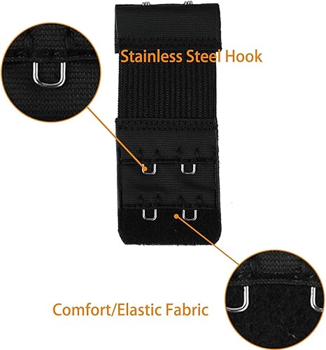 Vista 4 de Allegra K Extensores elásticos de sujetador para mujer, 2 x 22 x 32 x 4 ganchos elásticos para sujetador trasero
