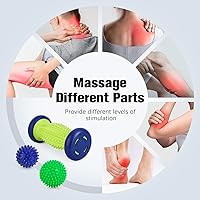 Vista 5 de Massage Ball - 3 in 1 - with Foot Roller & Spiky Balls, Plantar Fasciitis Relief and Heel Spur Relief, Foot Roller Massage and Trigger Point Ball
