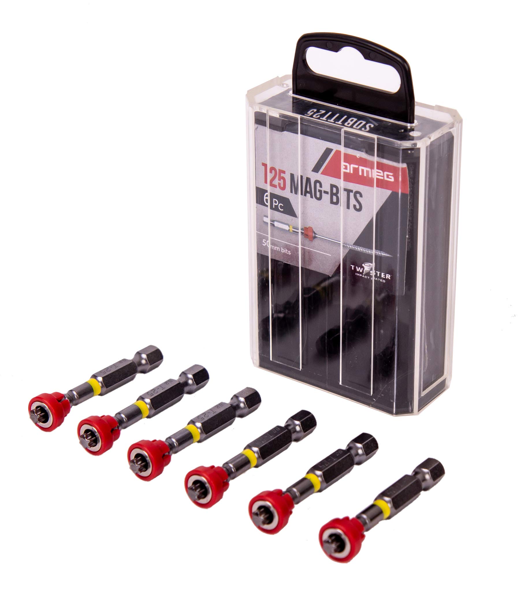 Armeg Multi-Colour 6 Piece T25 Magnetic Collar Tic Tac Box