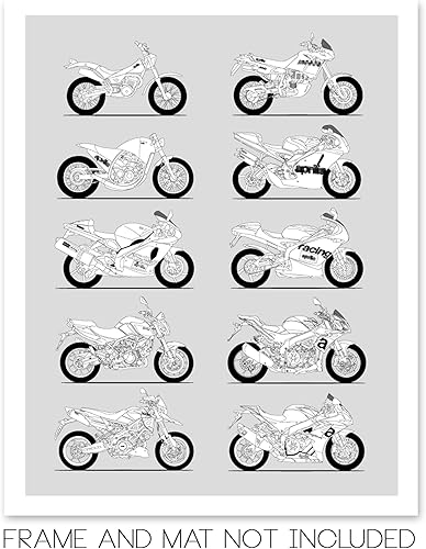 Miniatura 8 de Triumph Motorcycle Inspired Poster Wall Art Handmad Best of Triumph Motorbikes History and Evolution of Triumph Generations for Bikers and