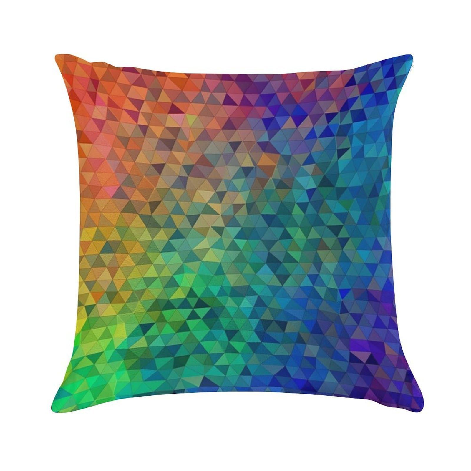 Khauerbc Rainbow Triangle Soft Cozy Throw Pillow Covers Decorative Cushion Covers Plush Boho Farmhouse Pillow Case With Zipper Throw Pillowcase For Bed Sofa Living Room Bedroom
