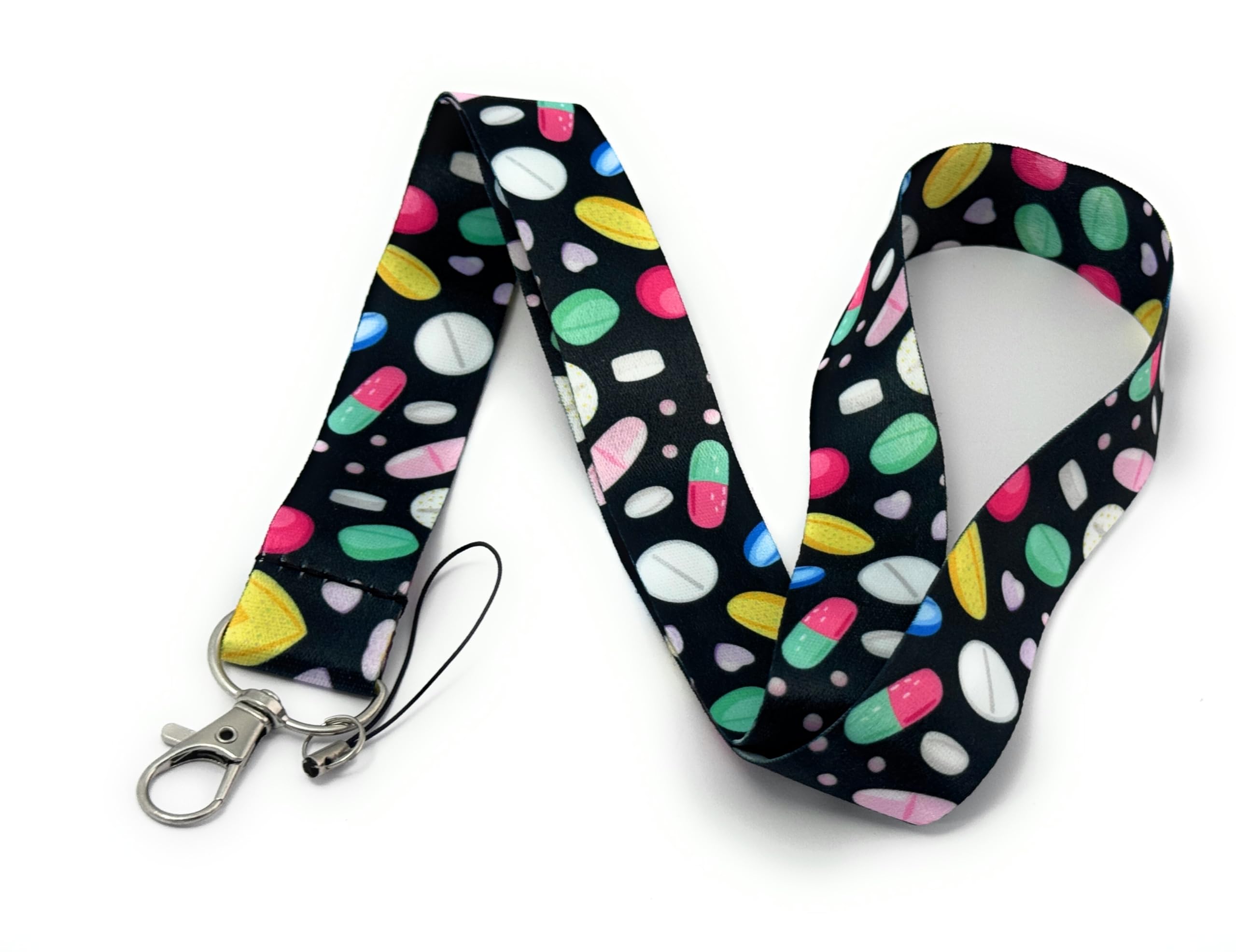 FizzyButton Gifts Pharmacy Pharmacist Pills ID Neck Lanyard with Lobster Clasp