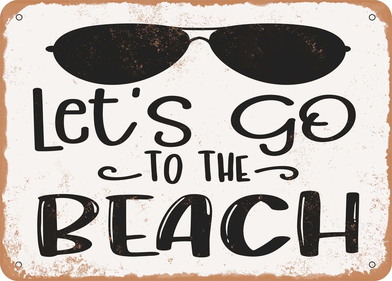 Metal Sign - Let's Go to the Beach - Vintage Look Sign home decor