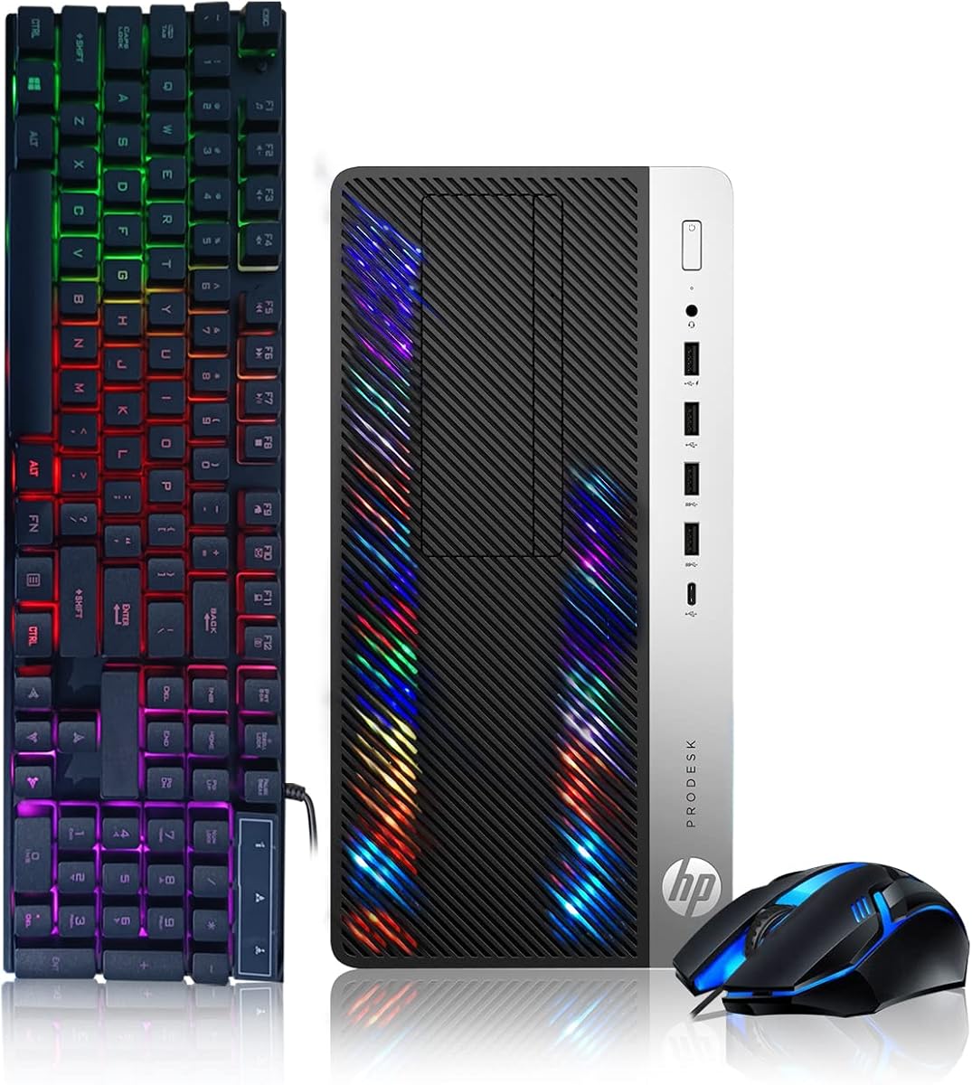 HP Gaming PC Desktop Computer - Intel Quad I5-7500 up to 3.8GHz, GeForce GTX 1660 Super 6G, 32GB DDR4 Memory, 128G SSD + 3TB, RGB Keyboard & Mouse, WiFi & Bluetooth 5.0, Win 11 Pro (Renewed) | Gaming Computer PC,i5 up to 3.8G,3T HDD,WiFi, ARGB,4K Support, DP, HDMI,Win 11 Pro,BT 5.0,Home or Office PC