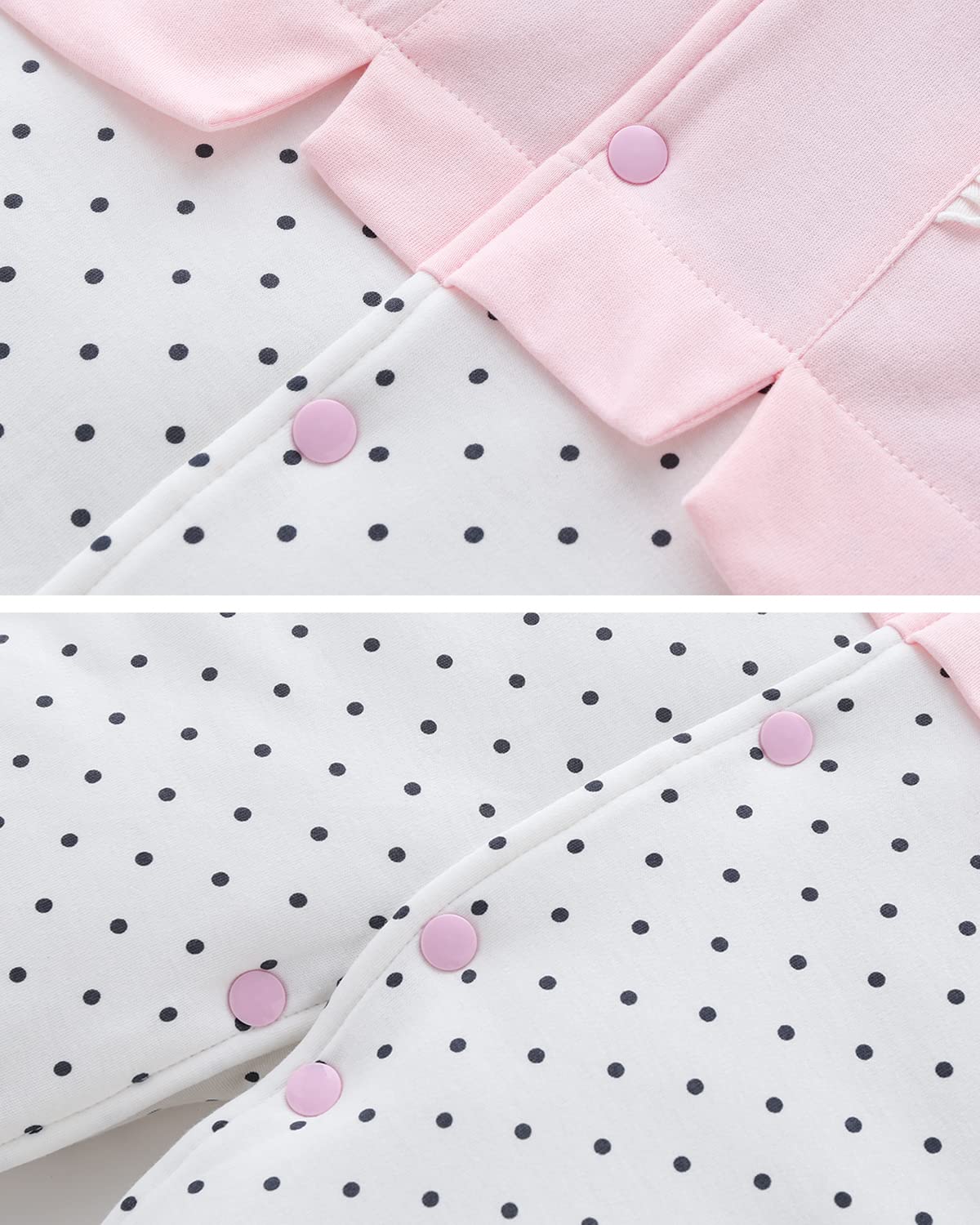 Bambino Pagliaccetto Neonata Snowsuit Invernale Outfit Cotone Tuta da Neve Rosa Cappello Staccabile Manica Lunga Abiti Regalo Ragazze 9-12 Mesi
