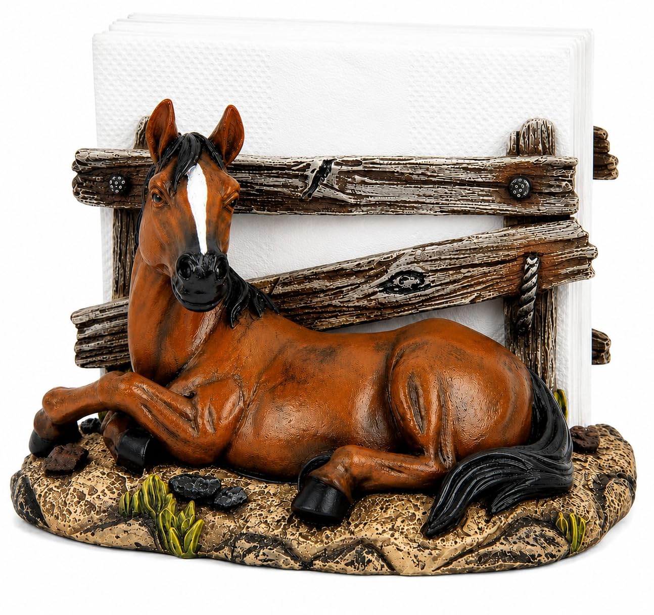 Comfy Hour Horse Napkin Holder Western