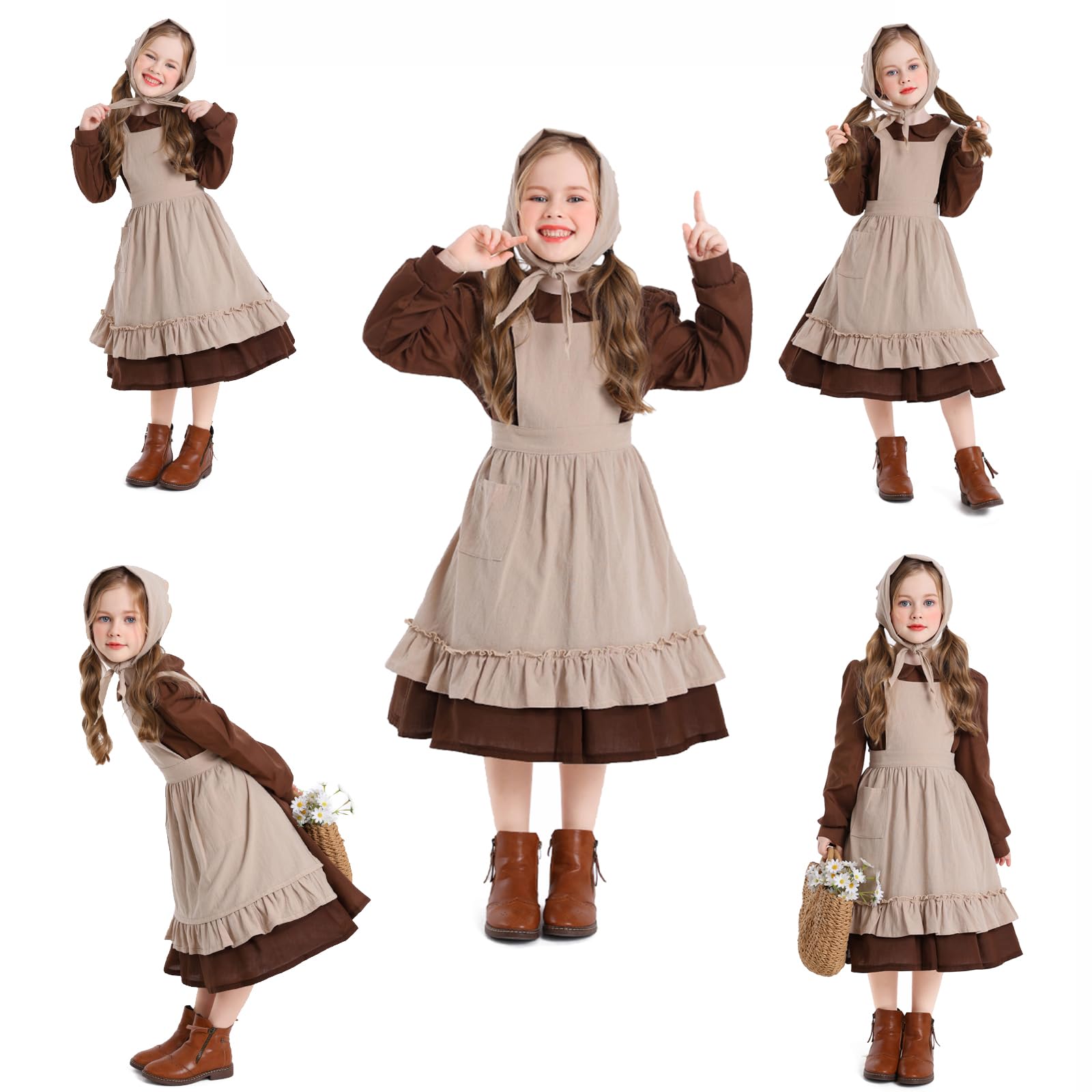 Pioneer Girl Costume Colonial Prairie Dress