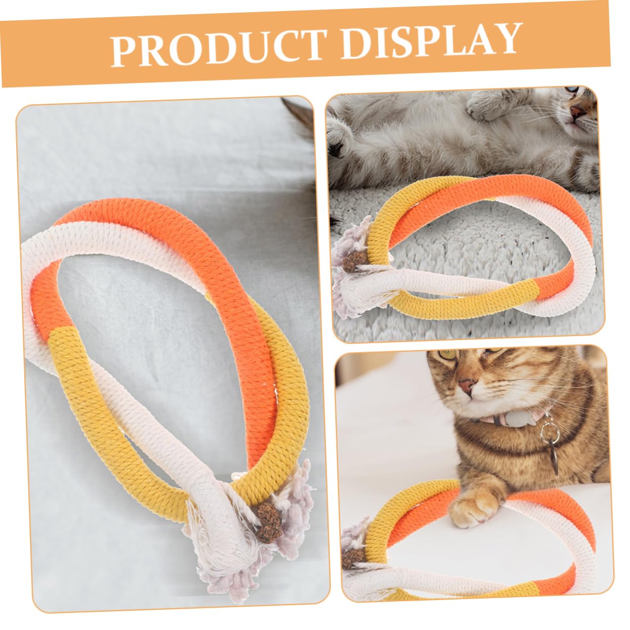 POPETPOP 15 Pièces Corde À Mâcher pour Chat Jouets À Mordre pour Chat Corde À Cataire Jouets pour De Meulage De Dents De Jouet pour en Coton pour