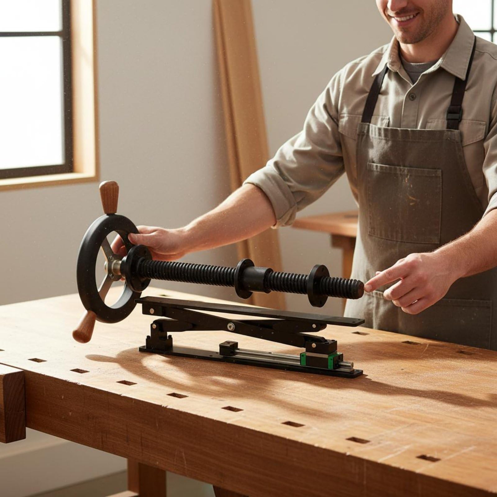 Étau de Table Établi Étau de Menuisier Étau de Banc Étau de Pied avec Lien Parallèle X Ouverture Large Réglage Facile Pression Stable Acier 45 et, style to 2
