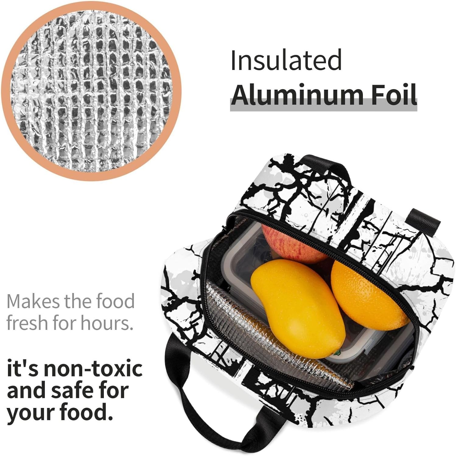 Jesus Cross Insulated Lunch Box Reusable Lunch Bag, Cooler Lunch Tote Bag for Women Men Picnic Office Work - Image 4