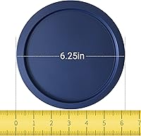 Vista 2 de Tapas de repuesto para recipientes de vidrio Pyrex para almacenamiento de alimentos de 4 tazas, tapas redondas de plástico de 6 pulgadas que se