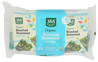 365 By Whole Foods Market Organic Sea Salt Roasted Seaweed 6 Count, 1.06 Oz