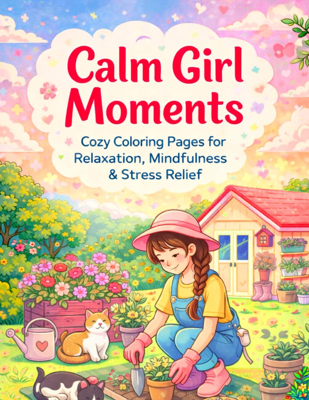 Calm Girl Moments: Cozy Coloring Pages for Relaxation, Mindfulness & Stress Relief