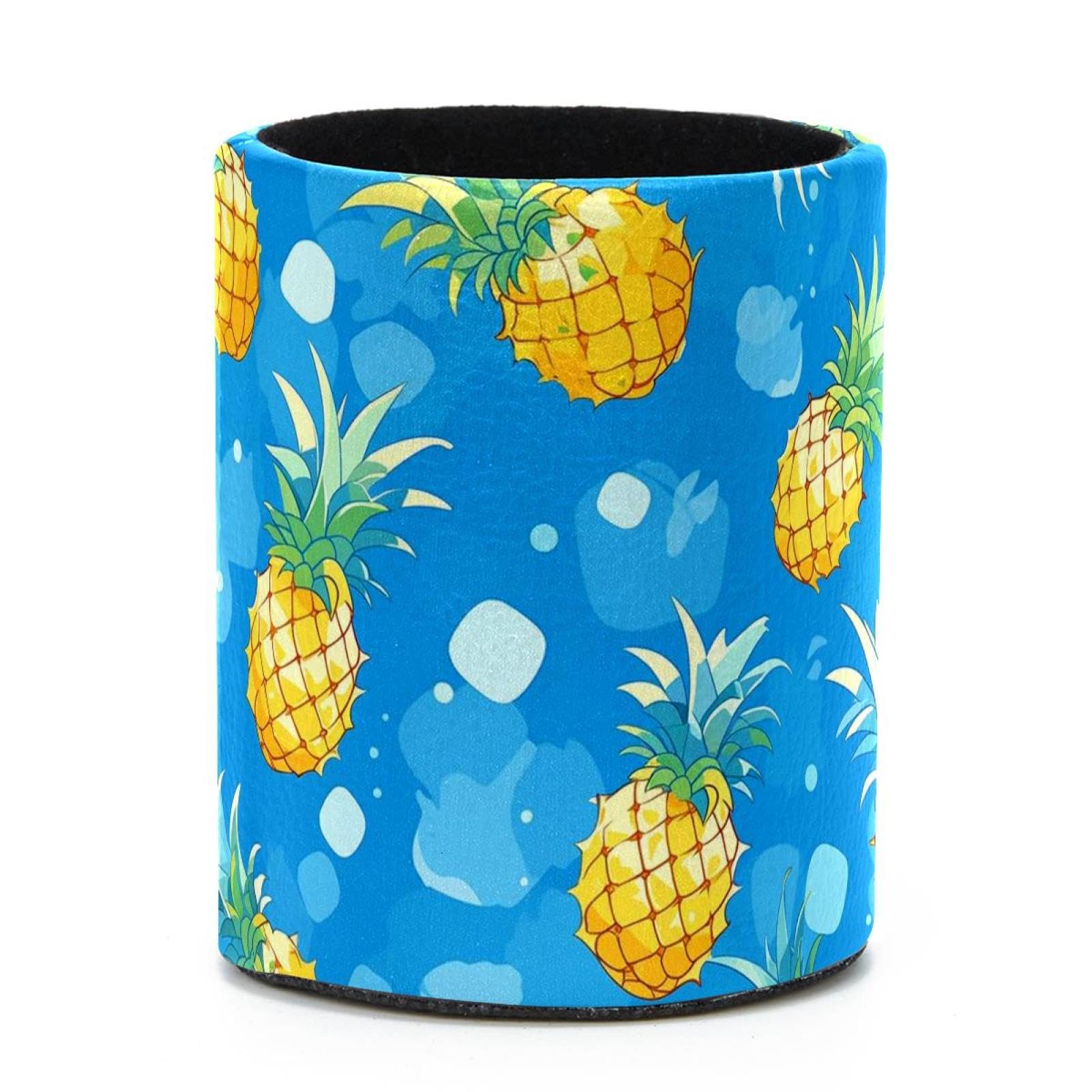 VAPOKF Round Pencil Holders for Desk, Colored Pineapple Pen Holders Pen Pot Makeup Brushes Storage Desktop Stationery Supplies Organiser for Home Office