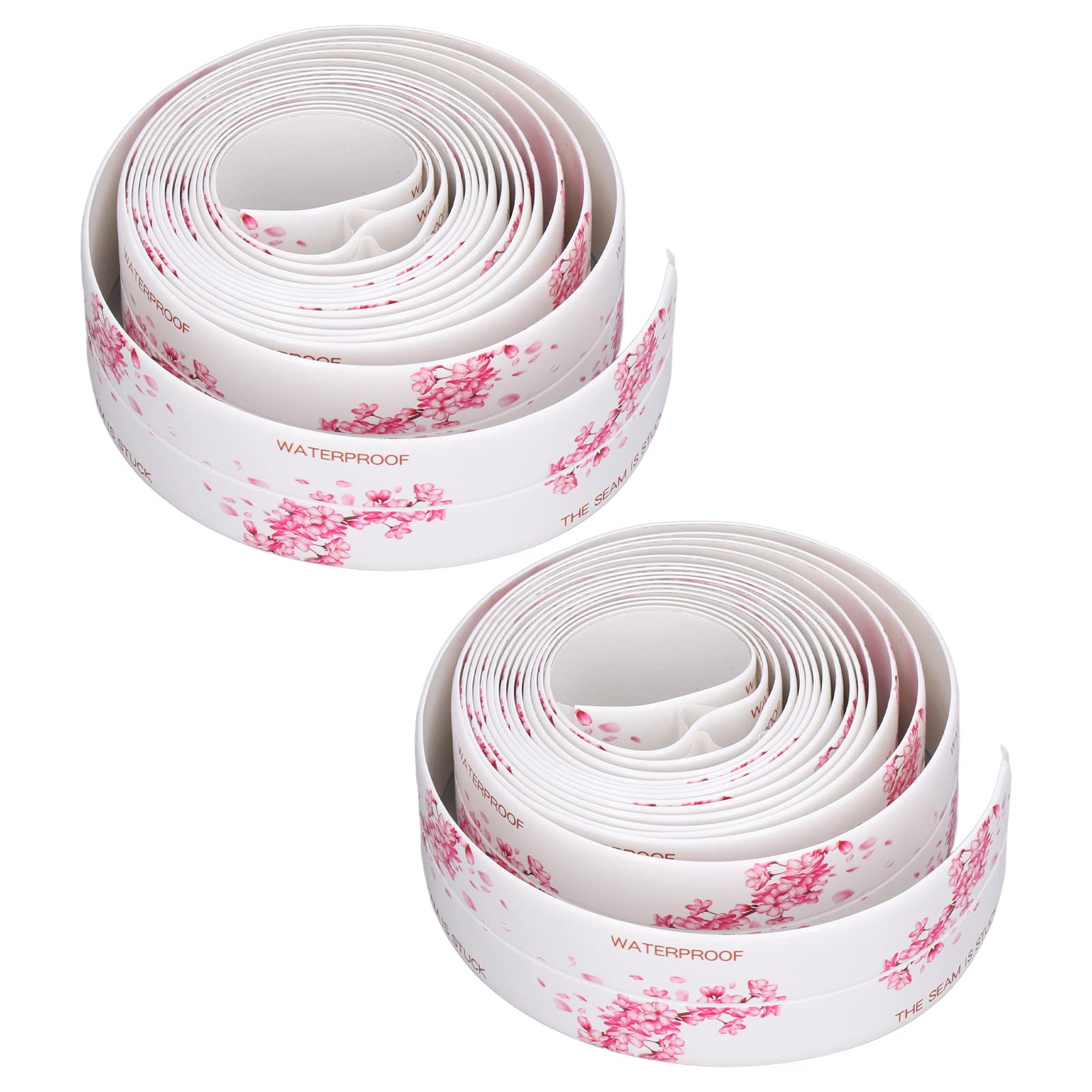 2Pcs Watertight Self Adhesive PVC Caulking Strip for Kitchen Bathroom