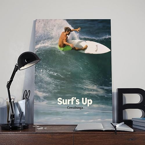Miniatura 8 de Póster de surf en la playa, lienzo retro de los años 90, arte de pared, impresión de imagen de surfista de la costa verde de moda para apartamento,