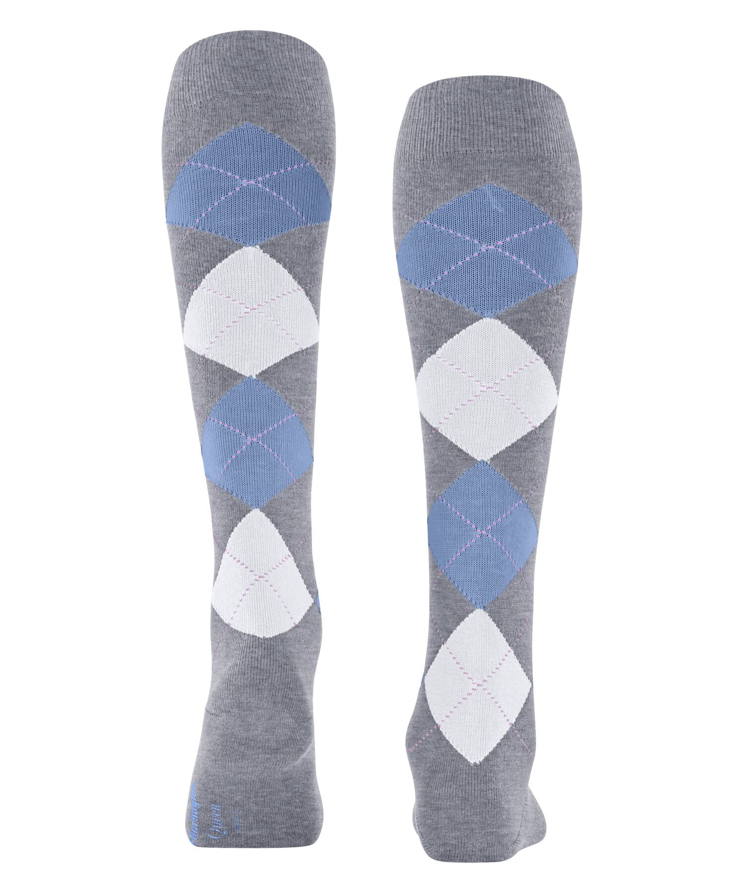 Burlington Kobiety Podkolanówki Queen W Kh bawełna długie z wzorem 1 Para, Szary Arctic Melange 3221, 36-41