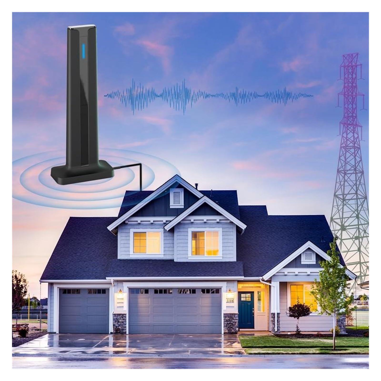 Antenna Interna For TV Digitale HD 4K 1080P HDTV Amplificata A Lungo Raggio Amplificatore Di Segnale Del'antenna Televisiva Copertura più ampia