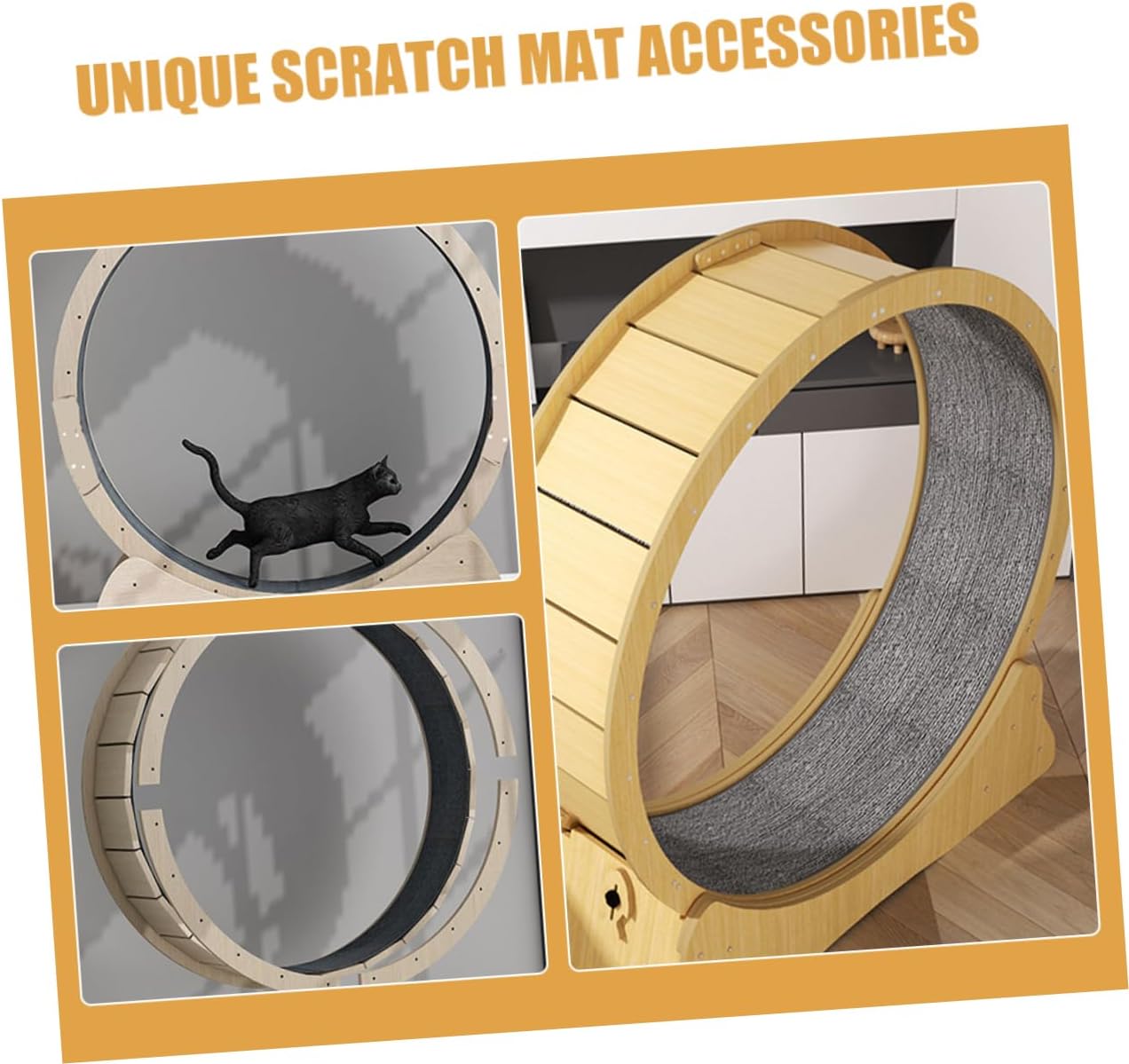 Sosoport Replacement Running Wheel Mat for Cats Scratch Pad and Scratching Board Accessories for Exercise Equipment for Indoor Play and Engagement