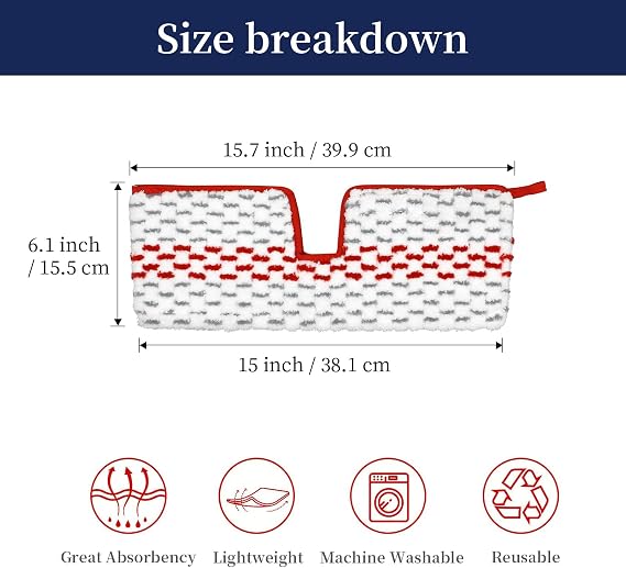 2 Packs Microfiber Spray Mop Pads Compatible with Ocedar Promist Max Reusable Spray Mop Refills Dust Mop,Dual-Action Washable Flip Mop Pads Replacement for Dry Wet Floor Cleaning