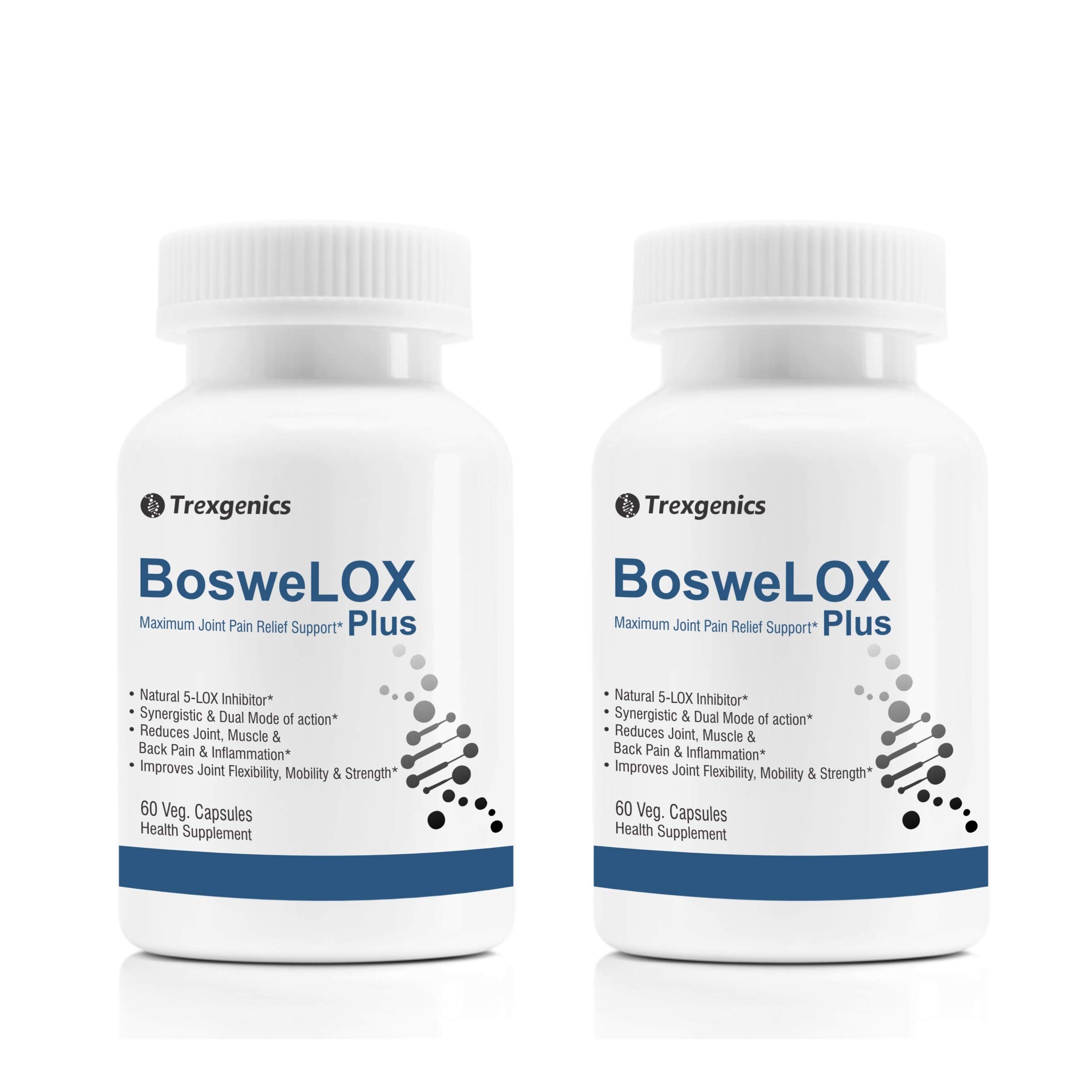 Trexgenics BOSWELOX PLUS Joint & Bone Dual Action with Boswellia Serrata 65% Boswellic acid 500mg + Cissus Quadrangularis (Hadjod) 5% Ketosterones 150 mg(60 Veg. Capsules) (Pack of 2) (B07XZ7Y31N) Amazon Price History, Amazon Price Tracker