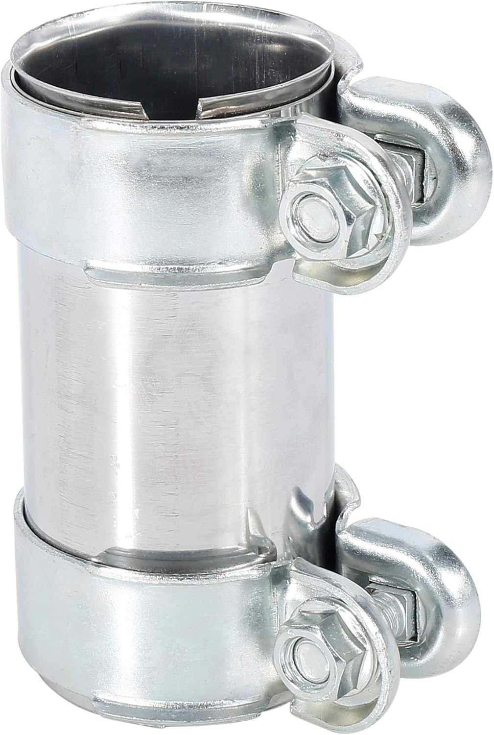 X AUTOHAUX Exhaust Pipe Sleeve Connector Clamp Coupler for VW Beetle Golf Bora 56 x 124 mm
