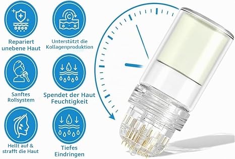 Micro Infusion System for Lips Micro System for Face Face System with Serum Pockmarksheal Hyaluronic Acid Microdart Roller Smooth Skin Face Serum for All Skin Types (5 Pieces)