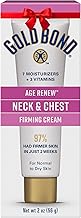 Gold Bond Ultimate Neck & Chest Firming Cream 2 Ounce Moisturizing Lotion With Salicylic Acid, Lasting Hydration, Helps Firm Neck and Chest Skin and Prevent Signs of Premature Aging