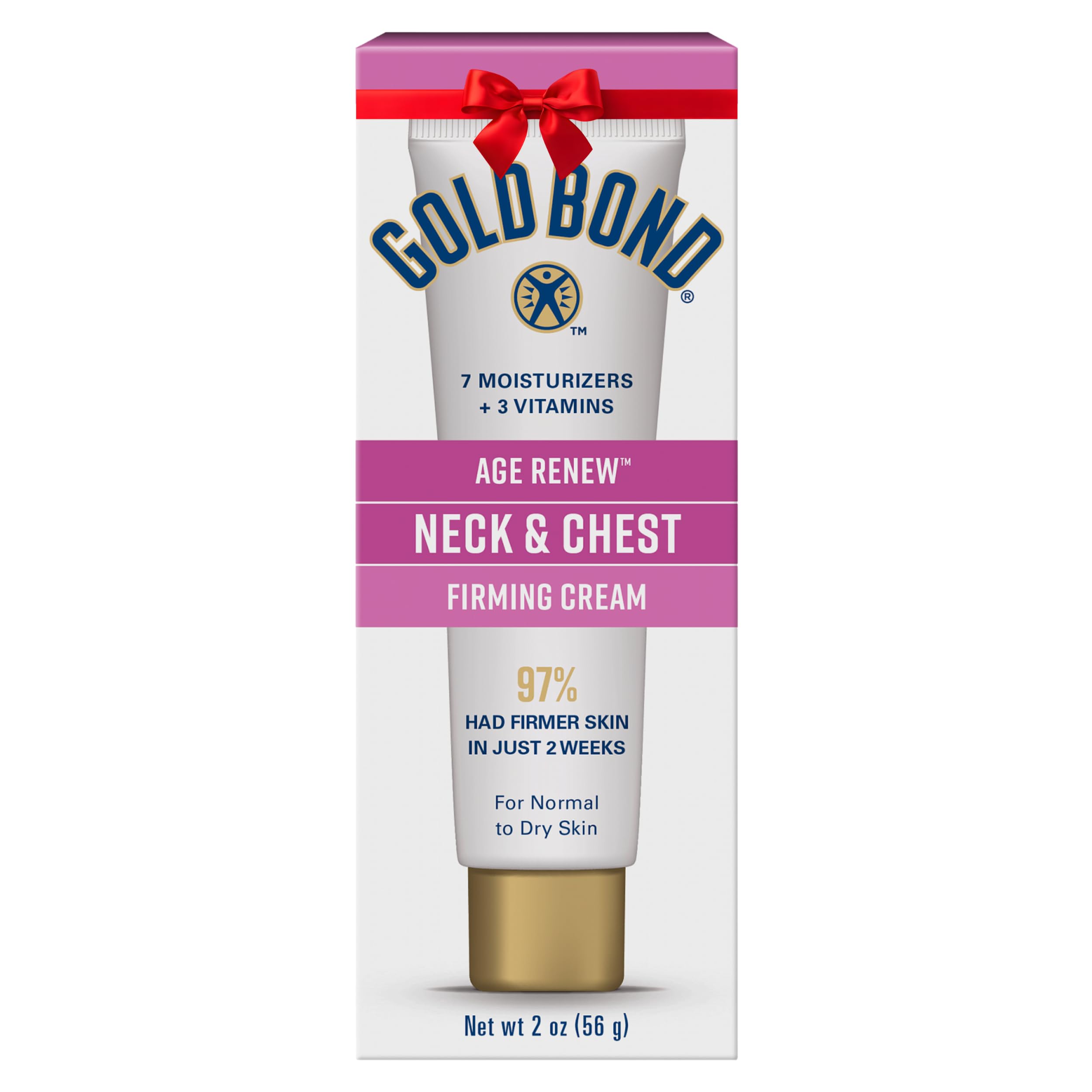 Gold Bond Ultimate Neck & Chest Firming Cream 2 Ounce Moisturizing Lotion With Salicylic Acid, Lasting Hydration, Helps Firm Neck and Chest Skin and Prevent Signs of Premature Aging