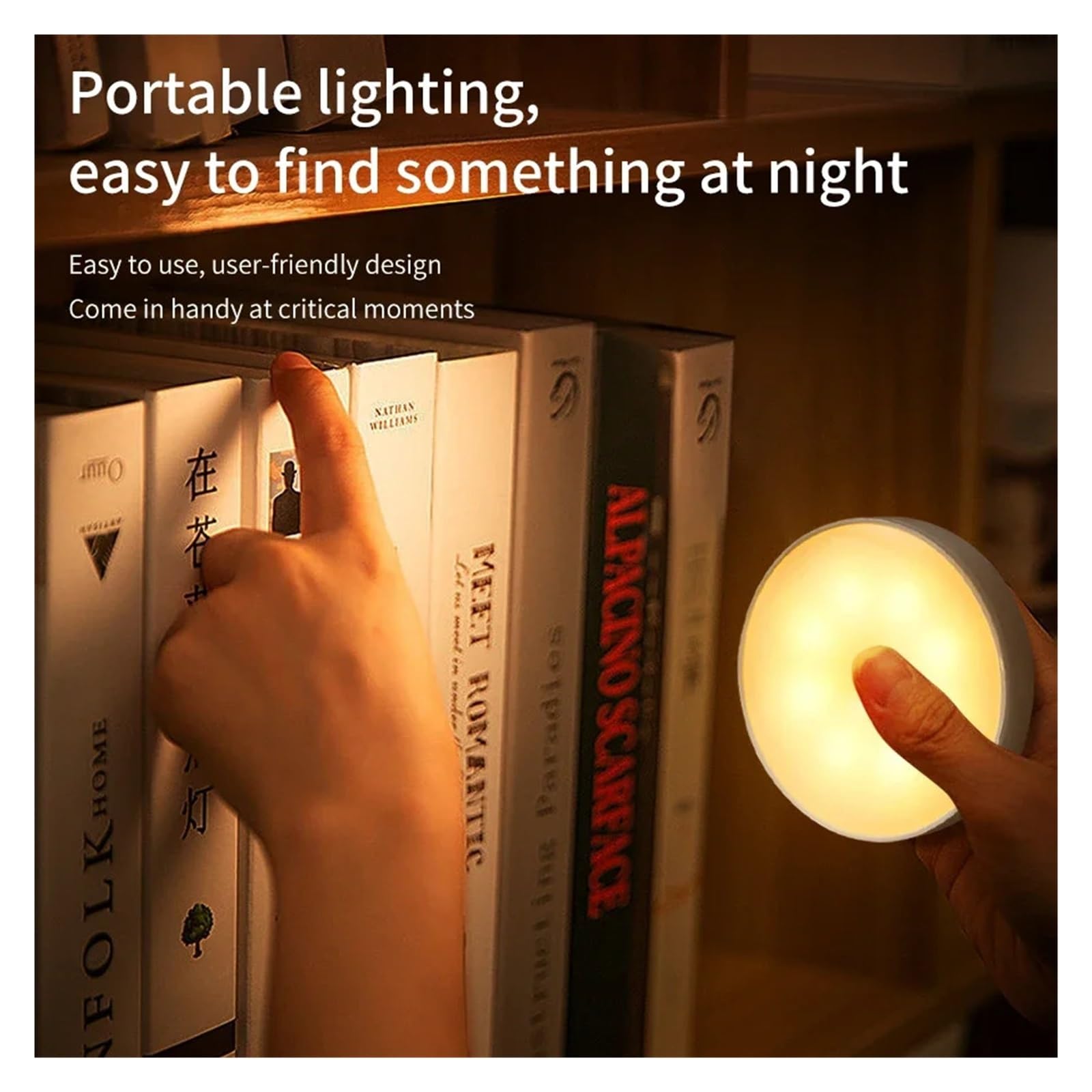 1/2/4 pezzi sensore di movimento ricaricabile luce notturna a LED decorazione della parete lampada da notte for camera da letto luci for armadio da cucina luce notturna for bambini