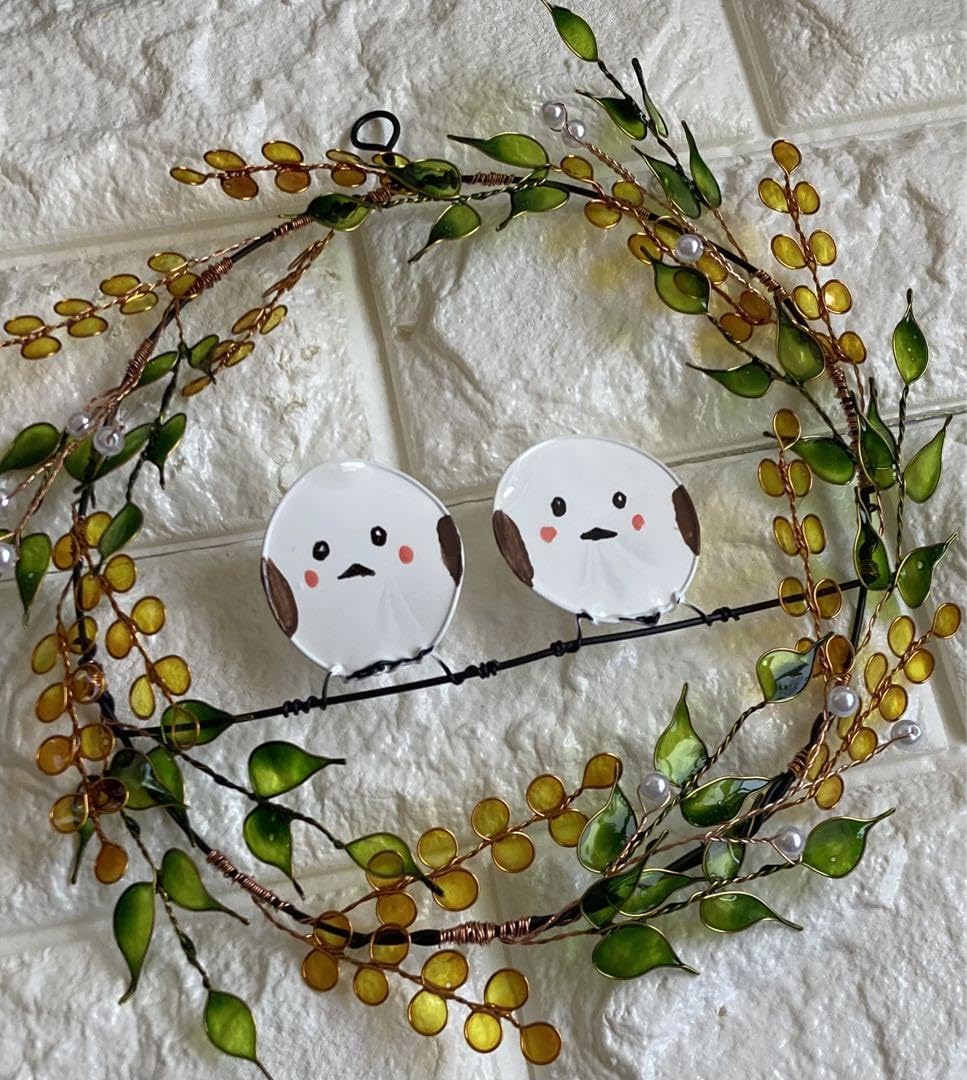 Amazon.co.jp: ミモザ シマエナガ ワイヤークラフト ワイヤーアート