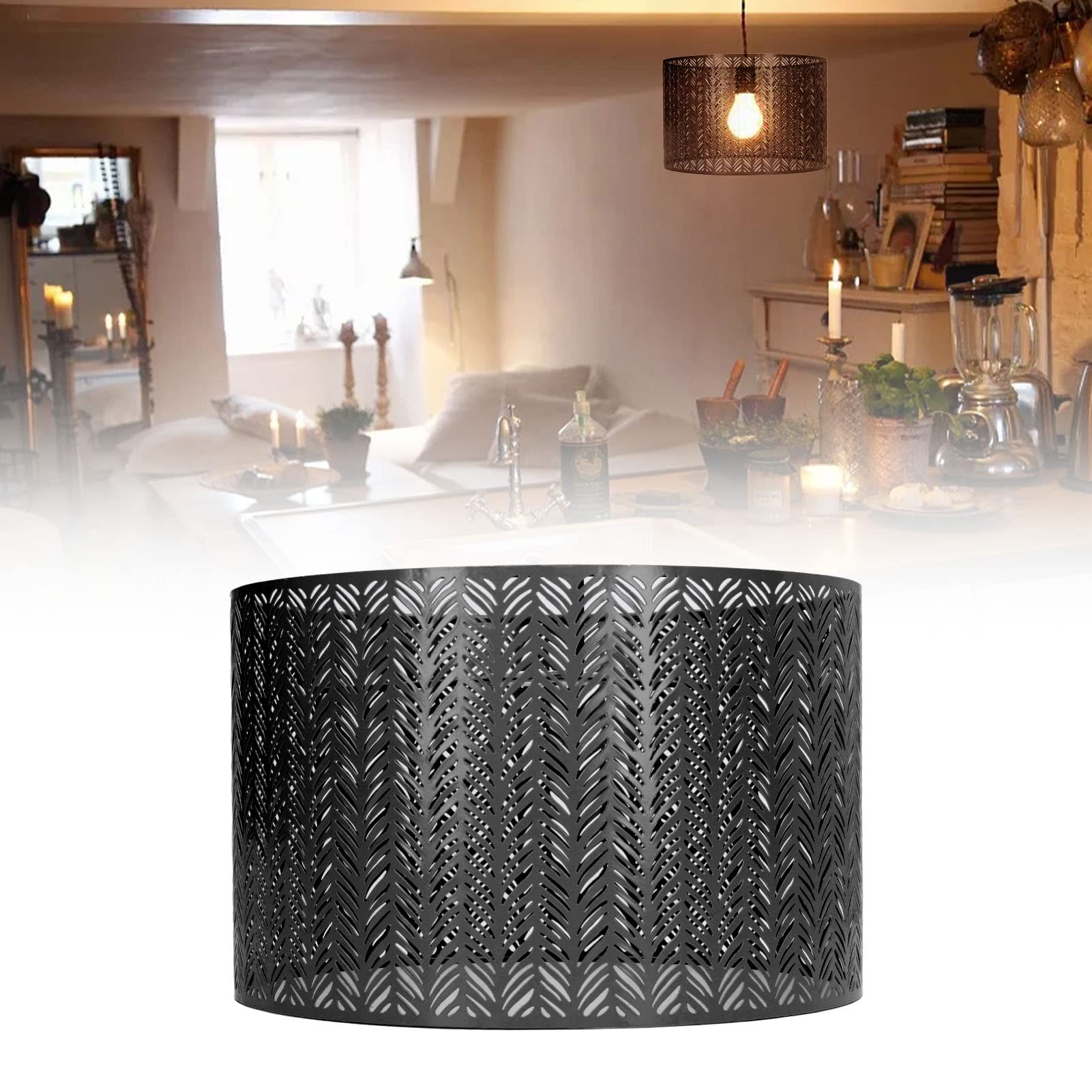 PARALUMI IN FERRO battuto accessori luce paralume da comodino metallo