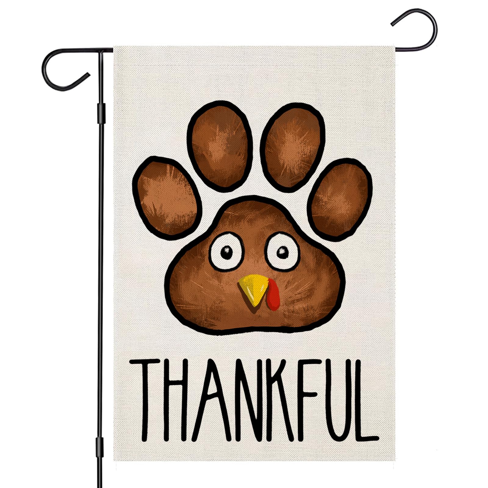 EKOREST Turkey Paw Garden Flag