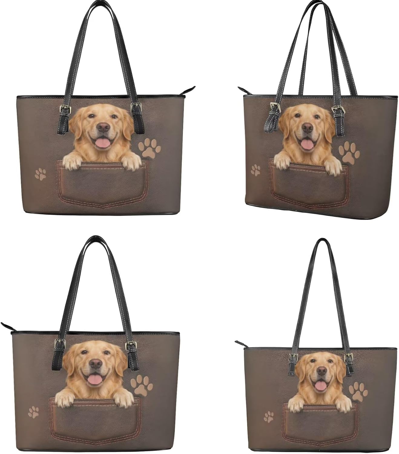 Womens Tote Bag with Wallet PU Leather Top Handle Handbag Purses for Women Water-Resistant