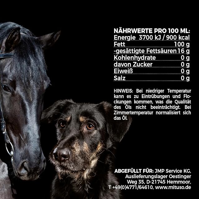 Foto 3 de 5 de mituso Aceite de comino negro para animales, 2 x 500 ml, prensado en frío y 100% puro